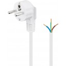 Câble à contact de protection coudé à confectionner, 3 m, blanc